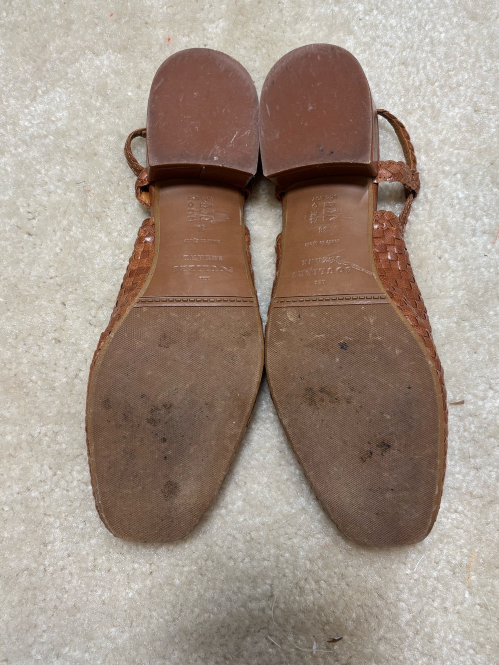 Sezane Noemie Heeled Pumps in Natural Leather size 38 (US 7) - Picture 8 of 9